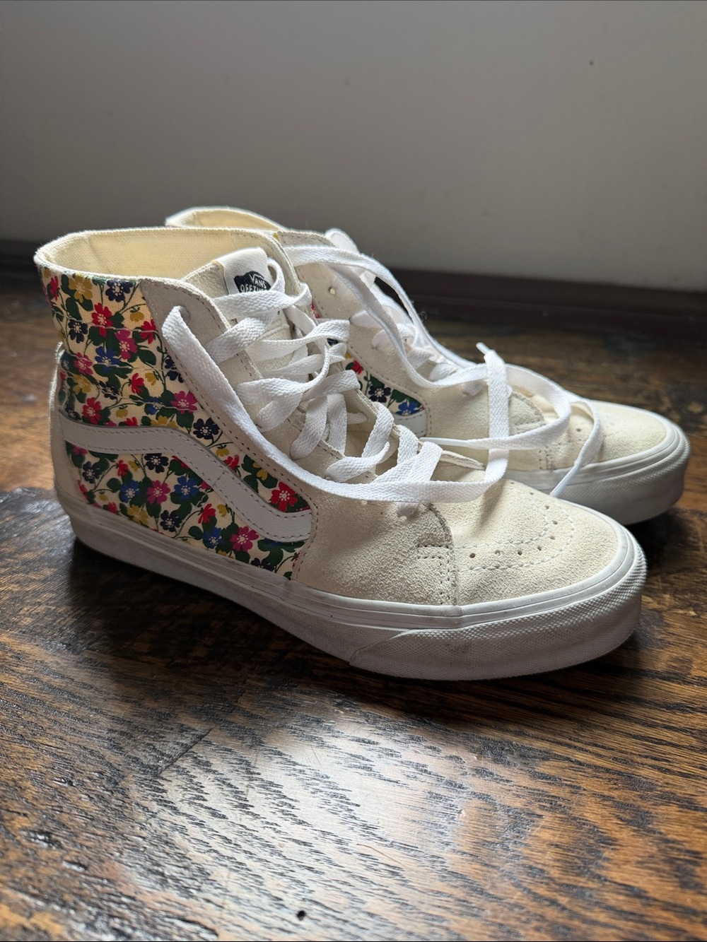Vans High-Top Sneakers with Floral Panels